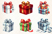 Christmas Gifts and Presents Clipart, an Illustration by DreamCafeArt (Thumbnail 8 of 8)