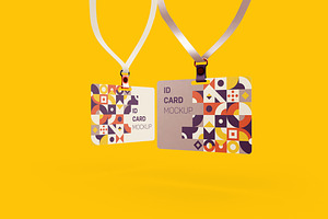 ID with Lanyard Badge Mockup, an Advertising Mockup by Qaleb Studio