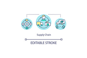 Supply Chain Concept Icon