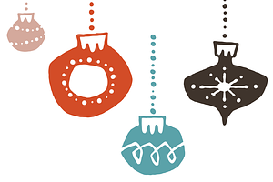 Christmas Vector Set Retro Style