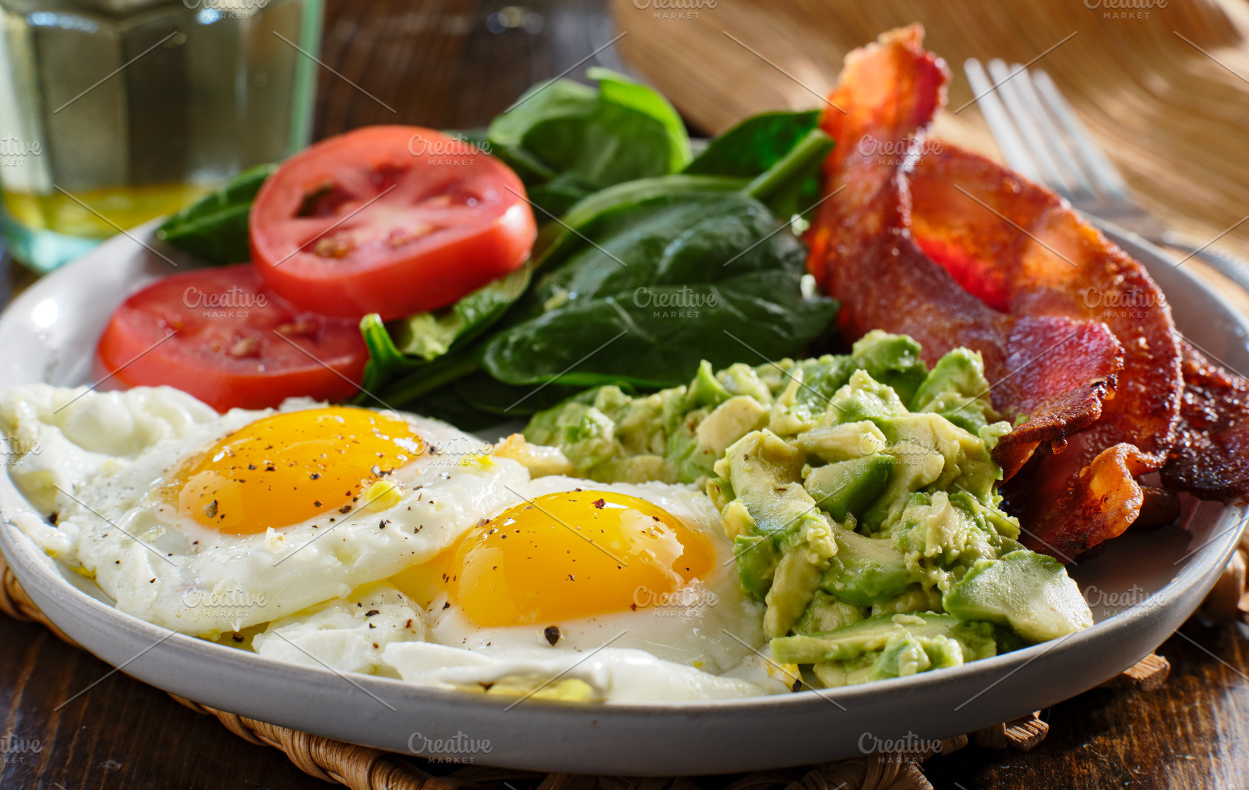 keto breakfast plate, a Food & Drink Photo by RezArt