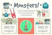 Set of Hand Drawn Vector Monsters, an Illustration by Andrew Bzh. (Thumbnail 1 of 6)