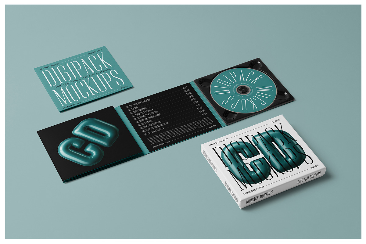 CD Digipack Mockups, a Packaging Mockup by Mr.Mockup™ (Photo 11 of 12)