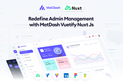 MatDash Vuetify Nuxt Admin Template, a Templates & Theme by AdminMart (Thumbnail 1 of 15)