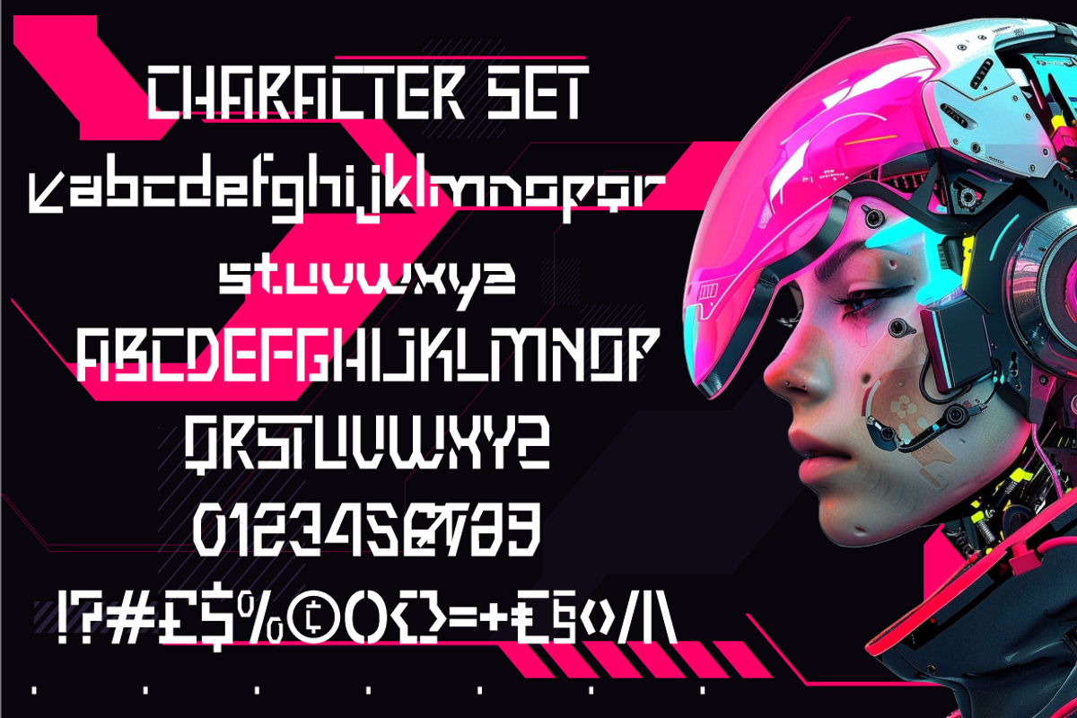 Quantum Sector Cyberpunk Techno Font, a Font by PutraCetol Studio (Photo 5 of 5)