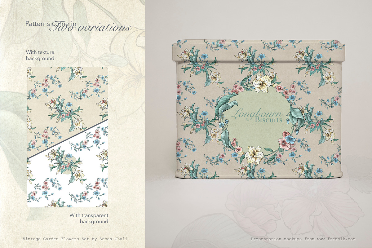 Vintage Garden Flowers, a Decorative Illustration by Evenif (Photo 19 of 22)