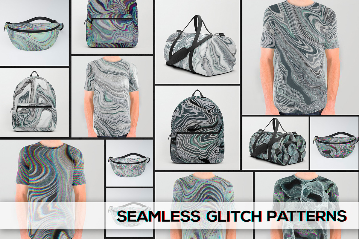 SEAMLESS GLITCH PATTERNS, a Pattern Graphic by ANAKOTO (Photo 10 of 25)