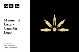 Minimalist Luxury Cannabis Logo, a Branding & Logo Template by Luxury Logos