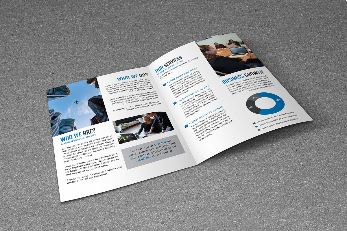 Corporate Bifold Brochure Template, a Brochure Template by Template Shop (Photo 2 of 4)