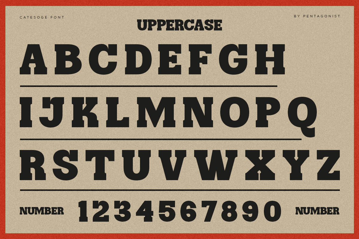 Catesoge | Retro Slab, a Slab Serif Font by Pentagonistudio (Photo 8 of 10)