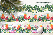 Beach Bar Watercolor Collection, a Pattern Graphic by NATASHA CHU (Thumbnail 6 of 10)