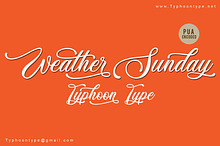 Weather Sunday font