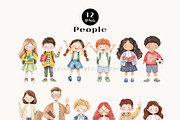 Watercolor Back to School Bundle, an Education Illustration by OKArtHub (Thumbnail 2 of 6)