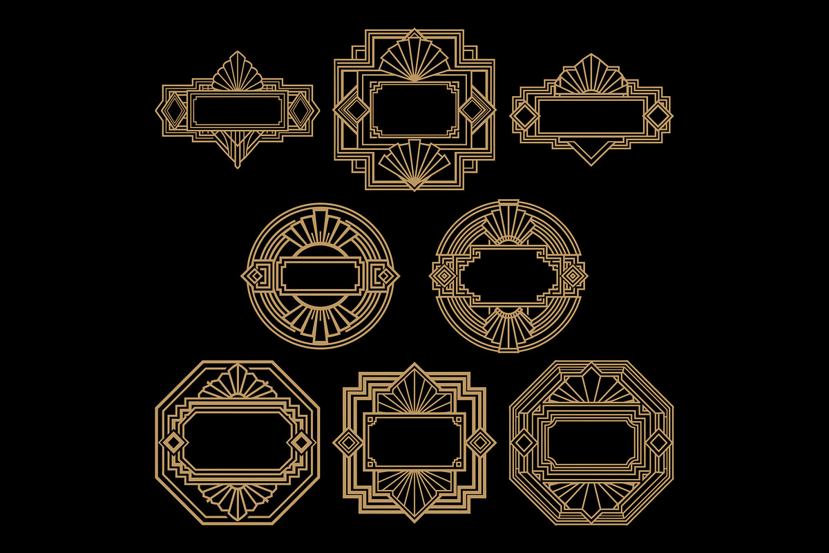 Art Deco 14 Logo Badges, a Decorative Illustration by Stanislav Kharchevskyi (Photo 3 of 3)