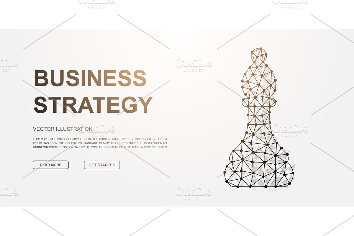 Polygonal chess bishop wireframe, an Illustration by GraphiShop