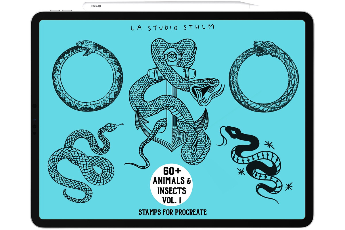 Bundle Animals & Insects -Stamp Sets, a Brush Add-On by LA Studio Sthlm (Photo 3 of 15)