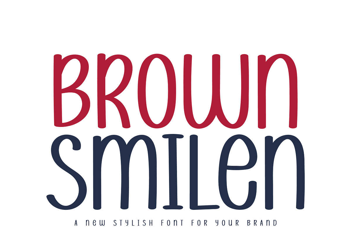Brown Smilen - Playful, a Handwritten Font by MaxArt Foundry (Photo 1 of 3)