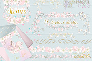 Swans wedding baby shower clipart, an Animal Illustration by RivusArt (Thumbnail 9 of 10)
