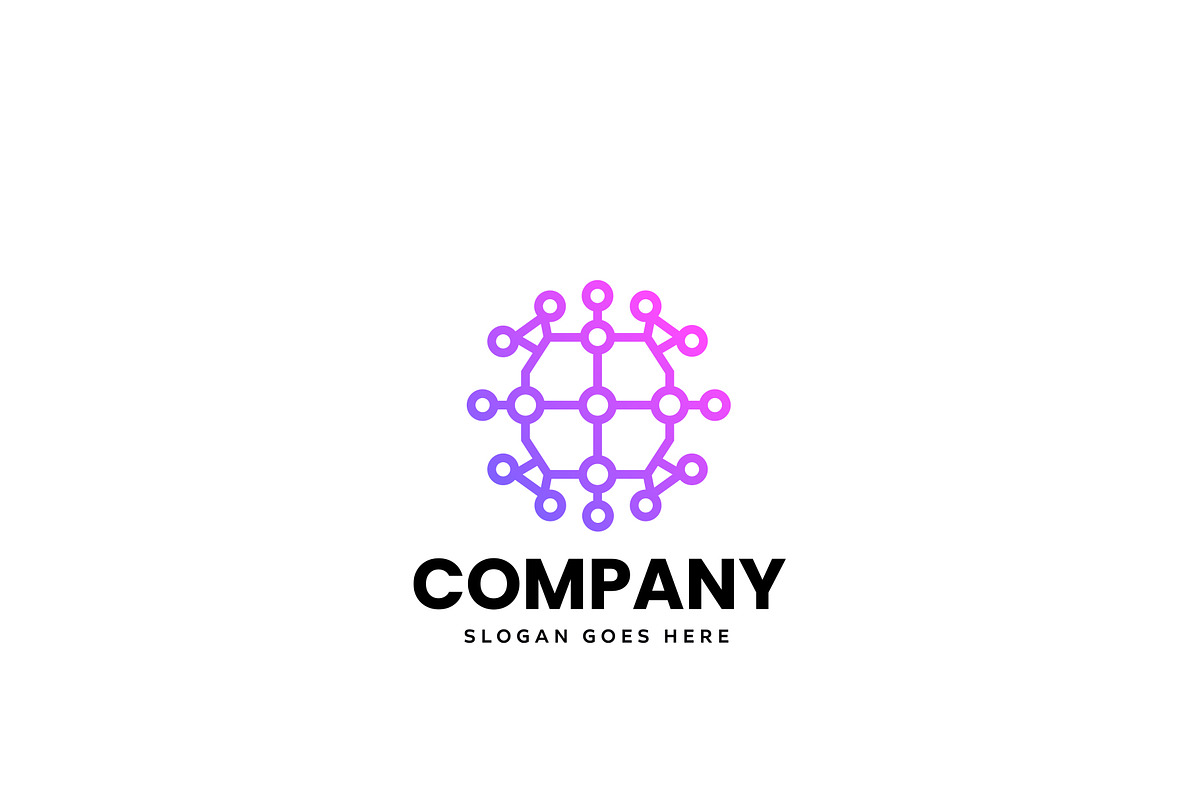 Modern AI Neural Net Logo, a Branding & Logo Template by HueNestify (Photo 1 of 3)