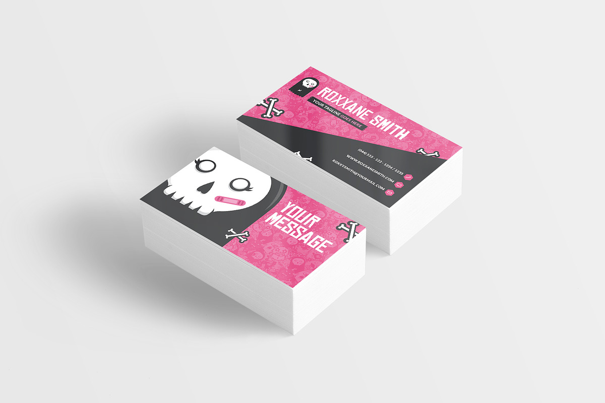 Skull Monster Business Card, a Business Card Template by Odin_Design (Photo 1 of 2)