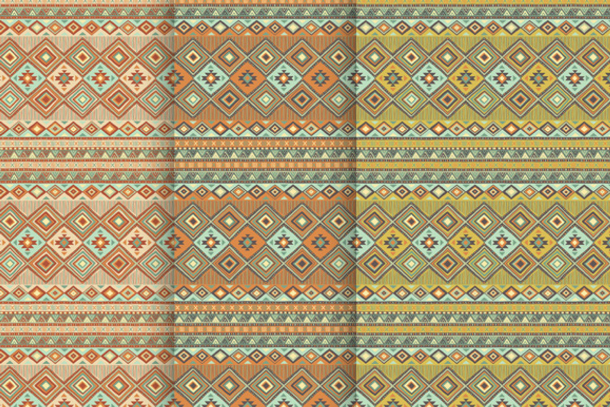12 Tribal aztec Digital Papers Pack. preview 2