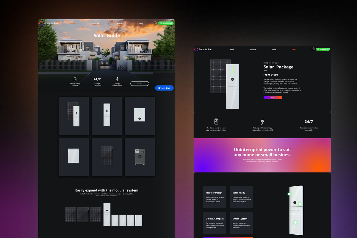 Dark Theme Wix Template + Animations, a Wix Template by DanBaronetti (Photo 2 of 10)