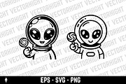 Cute alien holding a candy, a Person Illustration by Vectorhight (Thumbnail 3 of 3)