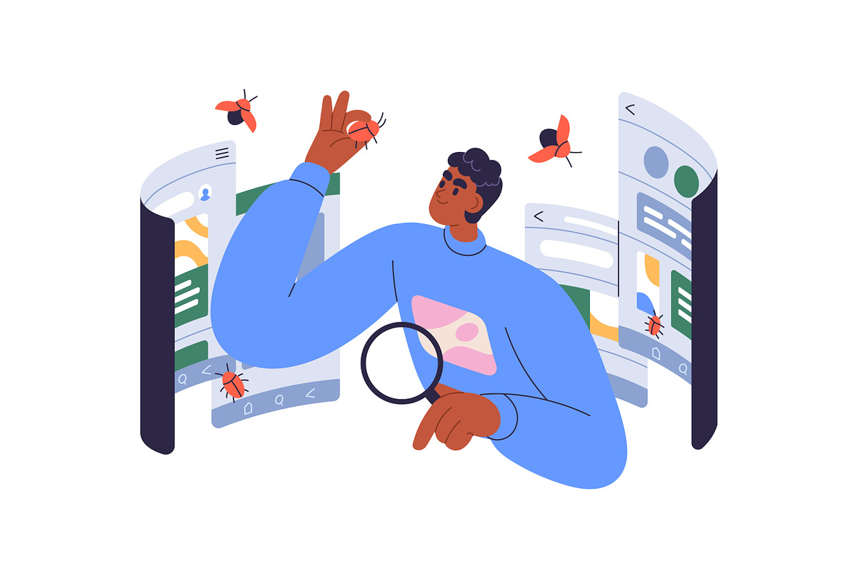 People testing software concept set, a Person Illustration by Good Studio (Photo 3 of 5)
