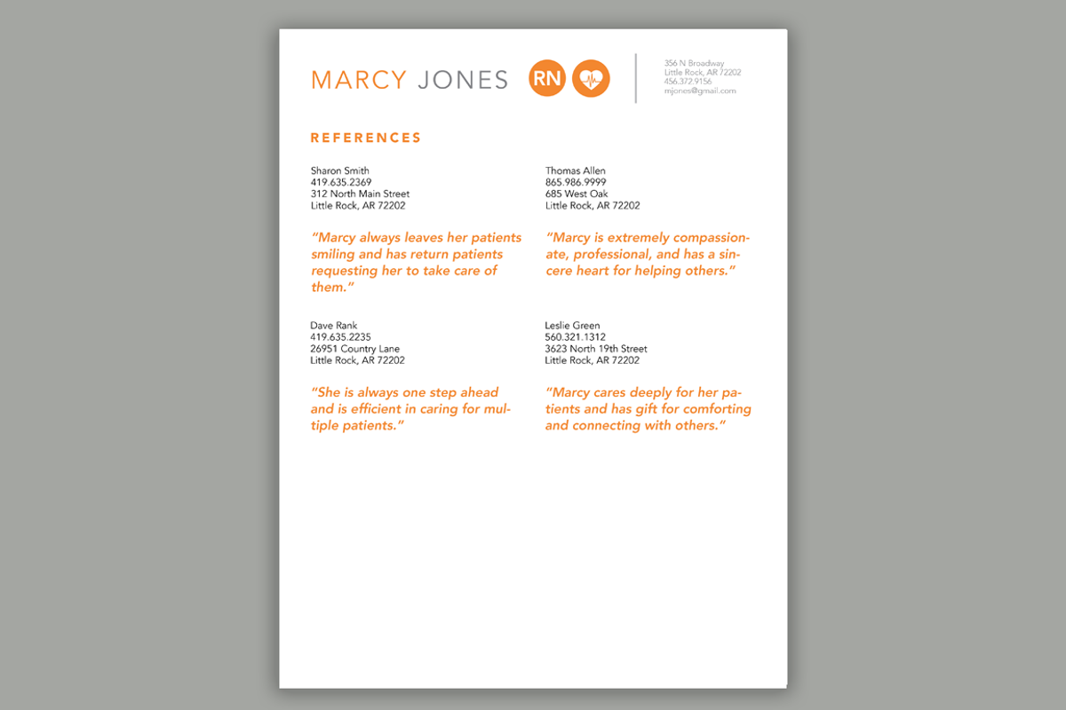 Nurse Resume, Cover Letter Template, a Resume Template by Scribbled Napkin Design (Photo 5 of 5)