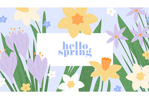 Hello Spring floral card
