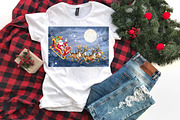 Santa Claus Sleigh Clipart set, an Illustration by SimpleWishesArt (Thumbnail 3 of 6)