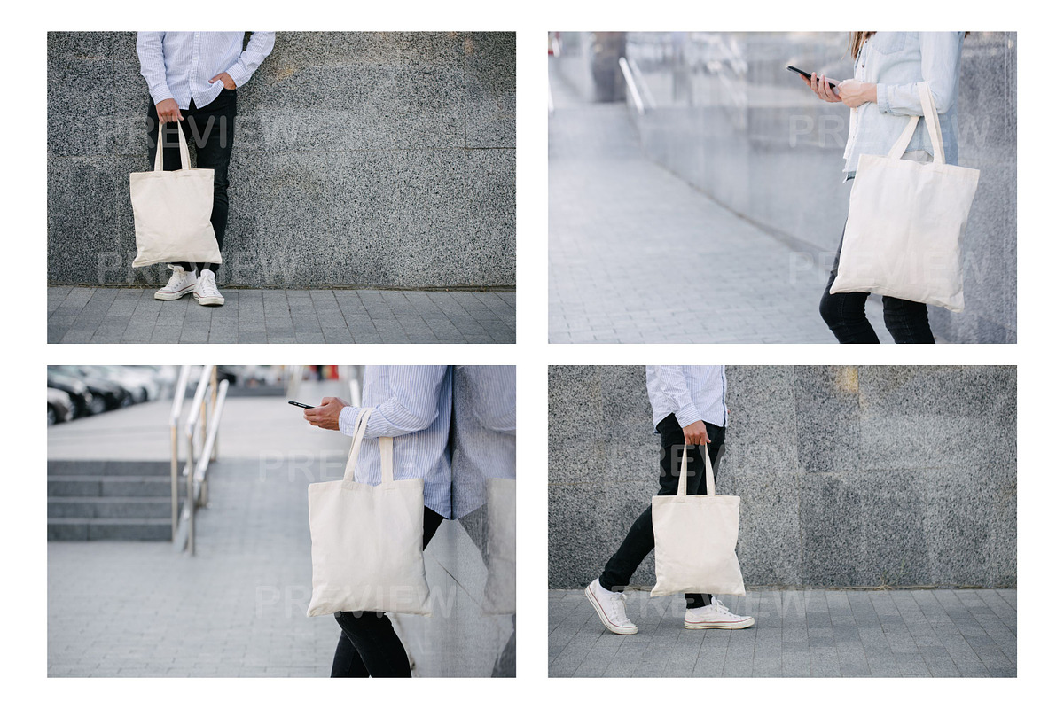 Bags Tote Mockup (OAD113 Liberty), a Merchandise Mockup by Arfis (Photo 4 of 14)