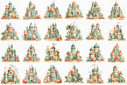 Whimsical Summer Sandcastle Clipart, an Illustration by Craft Nest (Thumbnail 6 of 12)