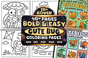 Bold Easy Cute Bug Coloring Pages, an Animal Illustration by Craftsbeefy (Thumbnail 1 of 4)