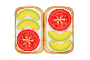 A top-down view of a sandwich, a Food & Drink Photo by ZinetroN