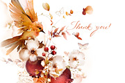 Watercolor autumn flowers bundle art, a Decorative Illustration by Edith’s World (Thumbnail 9 of 9)