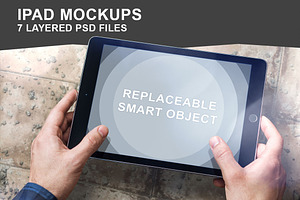 iPad Air Mockup Set - 7 Photo PSD