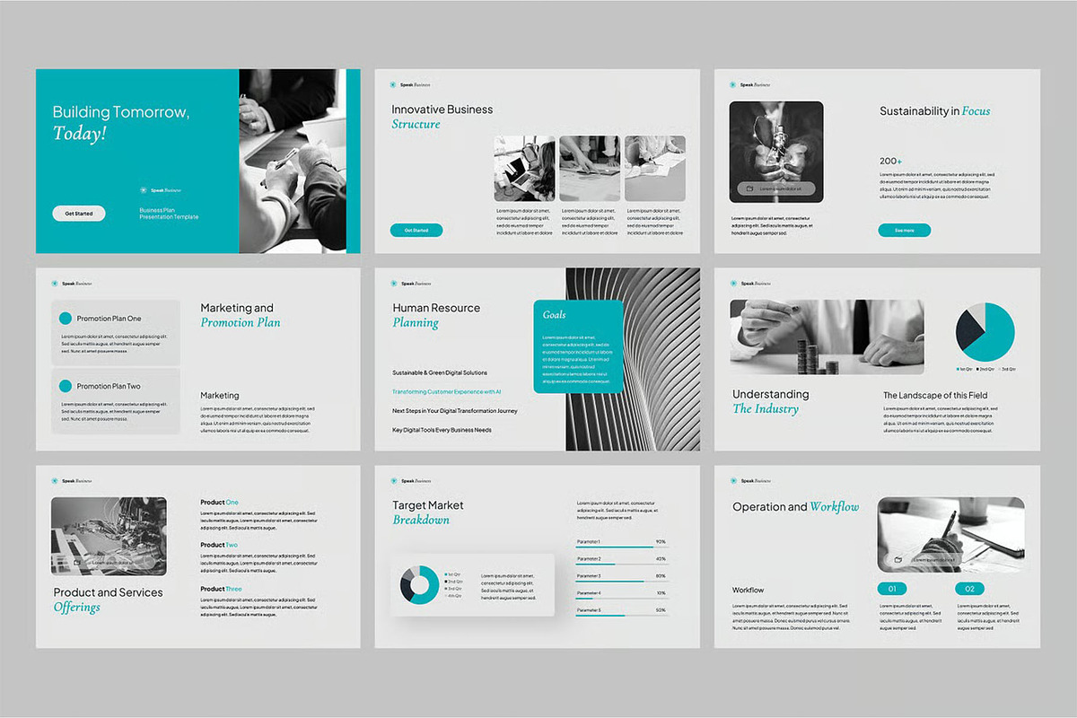 Clean Business Plan Powerpoint, a Presentation Template by Fit-tee (Photo 3 of 4)