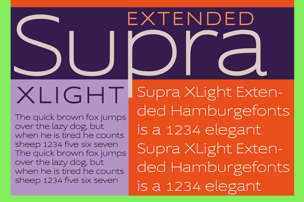 Supra Extended Fonts preview 3