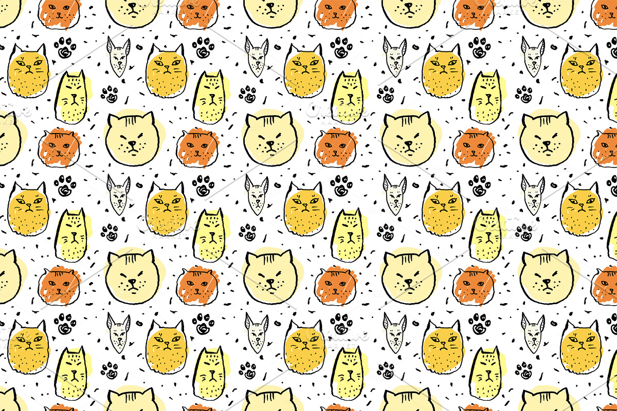 Purrfect Patterns Pack, a Pattern Graphic by Lyolya Profitrolya (Photo 2 of 3)