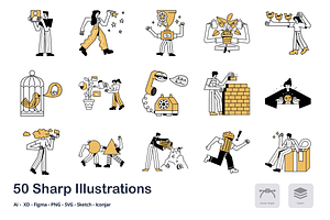 Sharp - 50 Illustrations