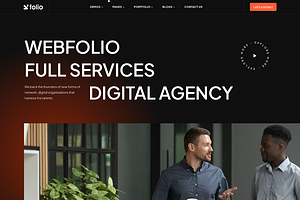 Creative Portfolio & Digital Agency, a WordPress Template by Design Spade