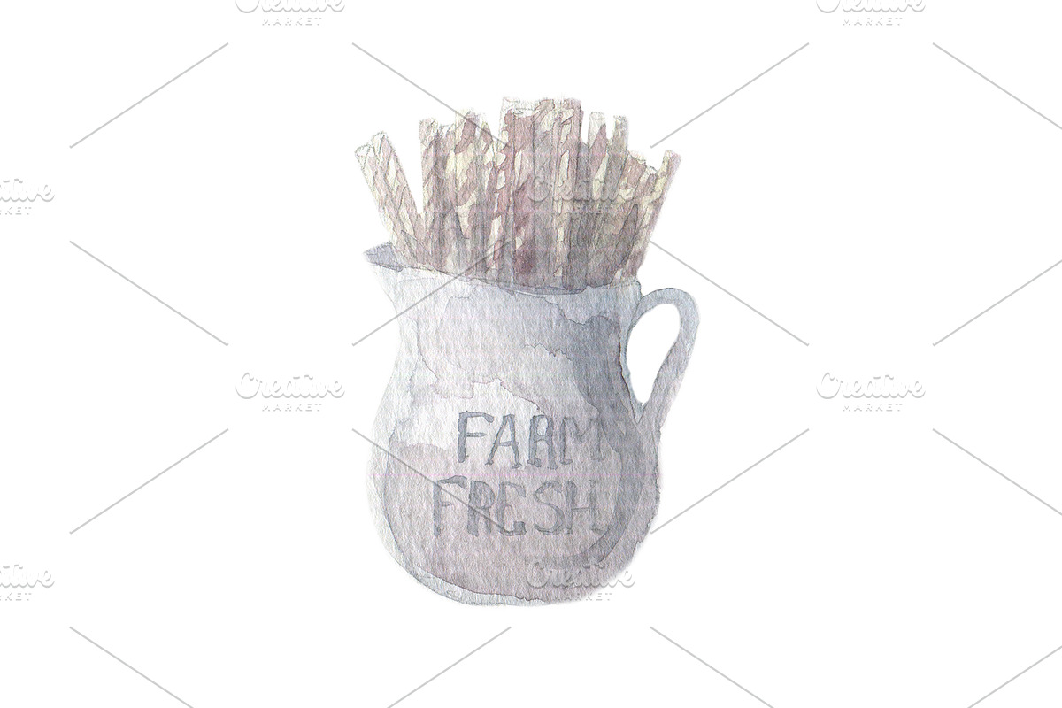 Kitchenware set in watercolor, an Illustration by My watercolor shop (Photo 3 of 7)