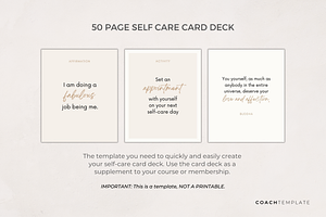 Self Care Cards Template In Canva