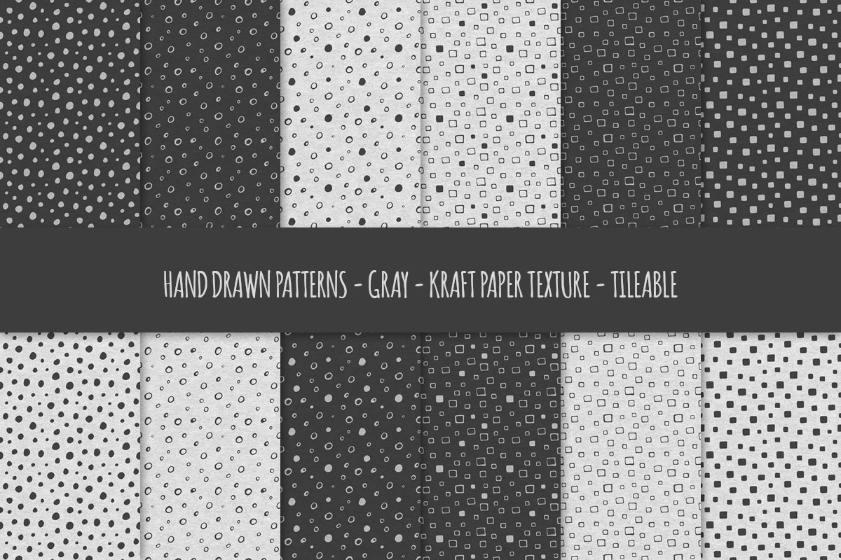 Gray Kraft Paper Seamless Patterns, a Pattern Graphic by DESIGN BY nube