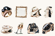 Fashion Girl Clipart Bundle, a Person Illustration by BusyDaydesign (Thumbnail 3 of 9)