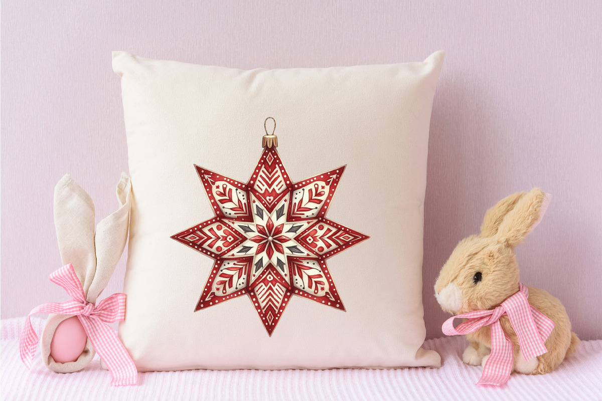 Christmas Nordic Christmas star PNG, an Illustration by Designking (Photo 3 of 4)