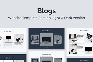Web Blog or News Section Template, a Landing Page Template by Kreativ Space