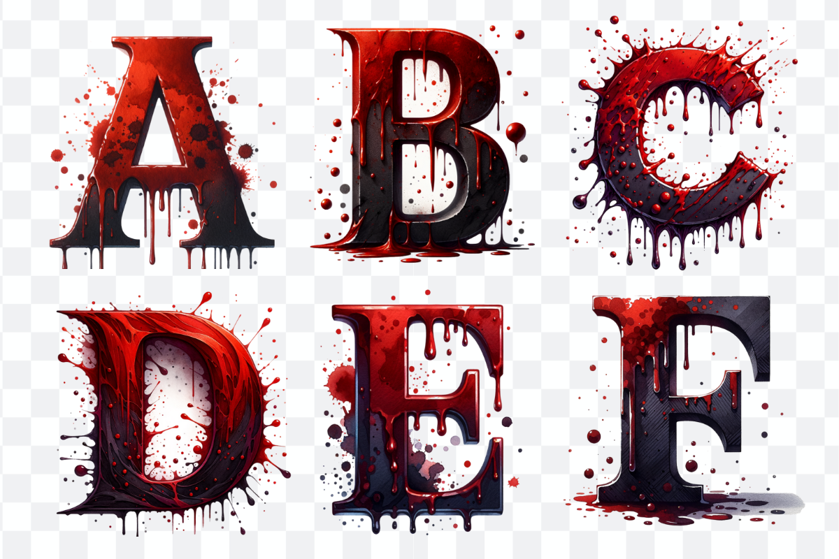 Bloody Alphabet and Numbers Bundle, a Seasonal Illustration by Bubble Pixel (Photo 3 of 8)