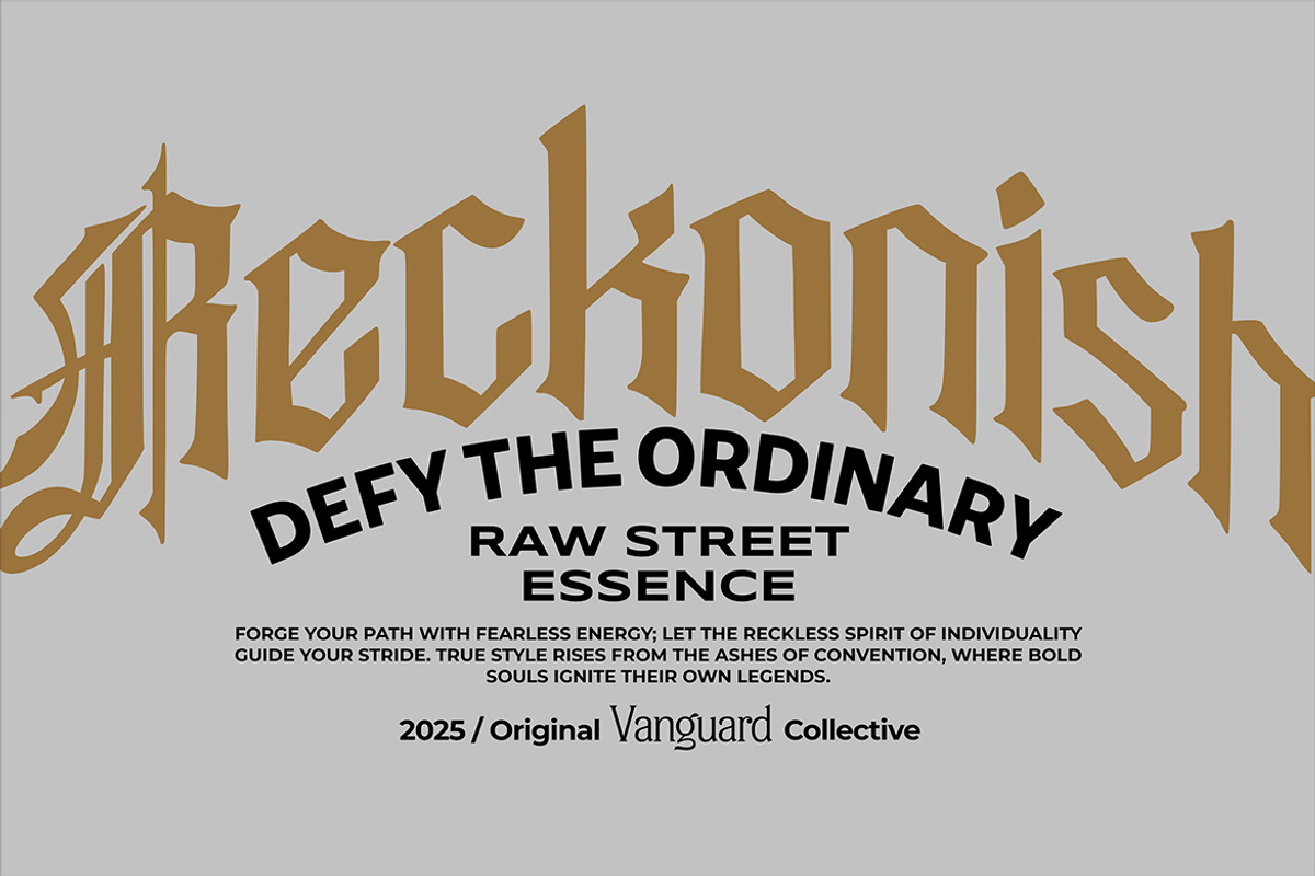 Rettvik - Blackletter Typeface, a Blackletter Font by Arendxstudio (Photo 3 of 9)